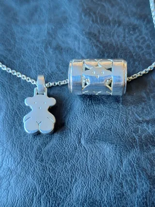 Lote 5 joyas plata ,osito tipo tous.