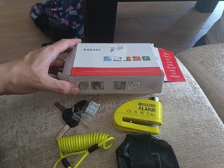 Candado Alarma Moto KRASER WA6Y Amarillo