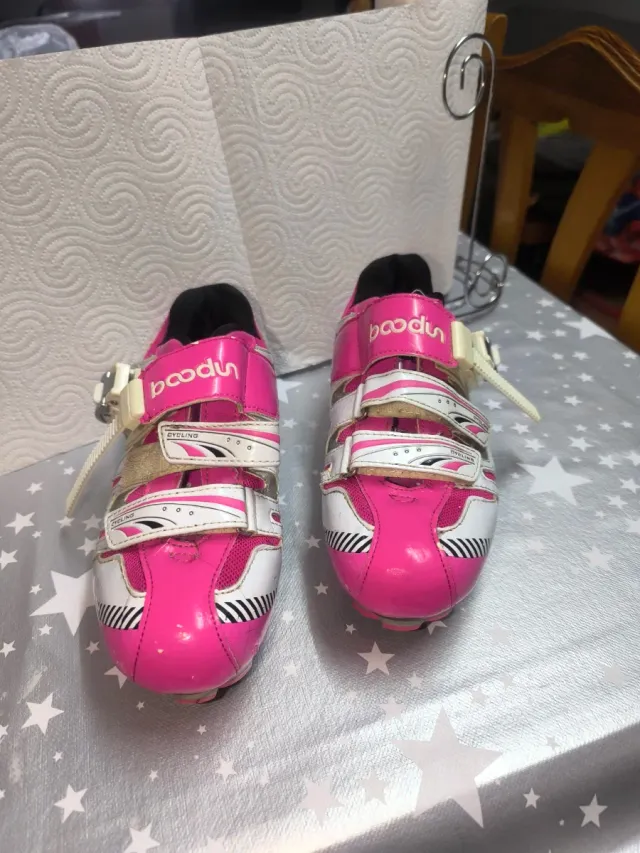 Scarpe da ciclismo rosa Boodun taglia 38
