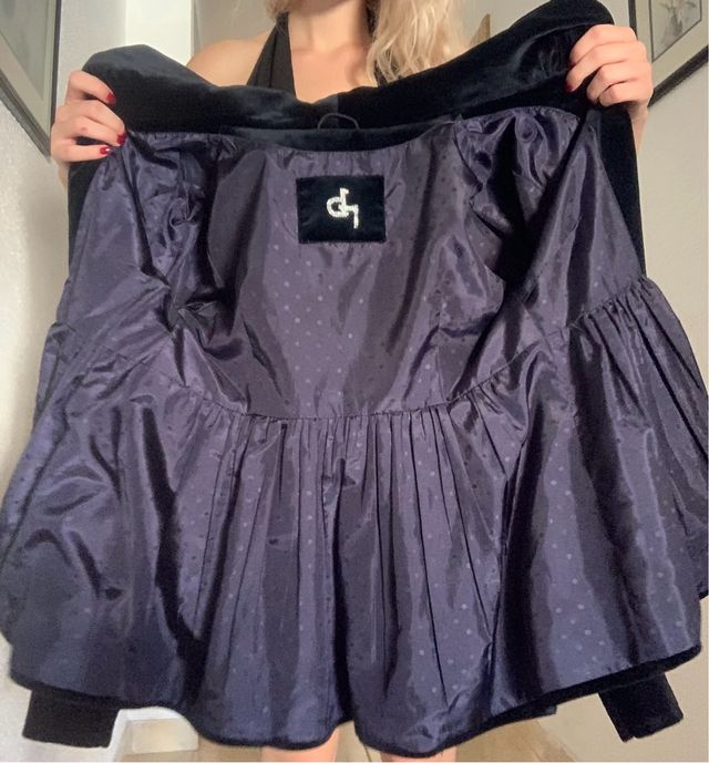 Blazer Negro Vintage Roberto Brilliare Talla S