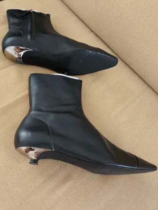 Botines Zara Talla 39 Negro