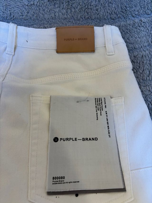 Jeans Purple Brand bianchi con macchie