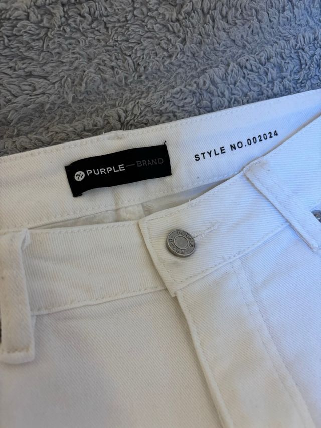 Jeans Purple Brand bianchi con macchie