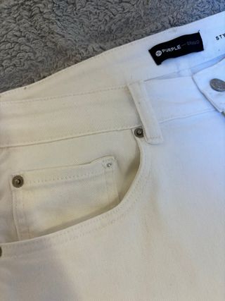 Jeans Purple Brand bianchi con macchie