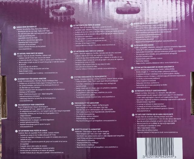 Candado Antirrobo Puerta Garaje Master Lock