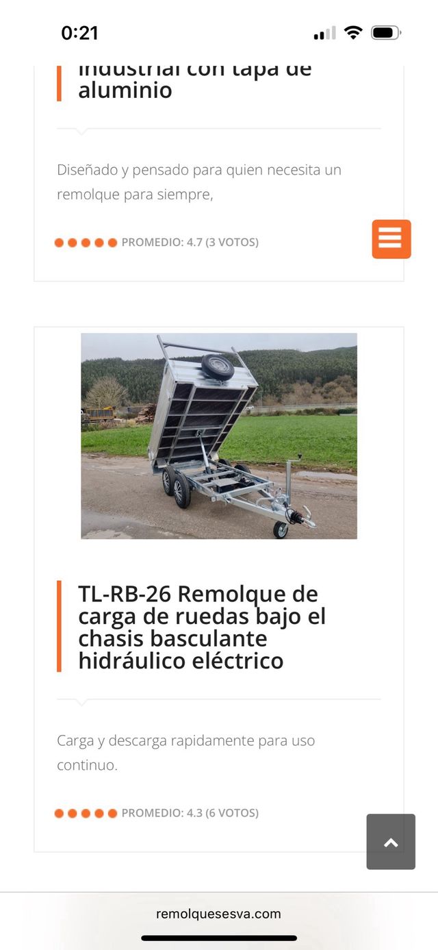 Remolque ESVA basculante hidráulico eléctrico