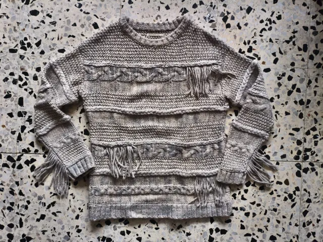 Jersey de punto con flecos Talla M