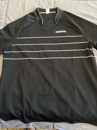 Maglia Rugby KIPSTA Nera a Strisce