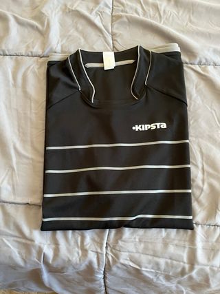 Maglia Rugby KIPSTA Nera a Strisce