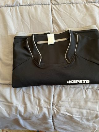 Maglia Rugby KIPSTA Nera a Strisce