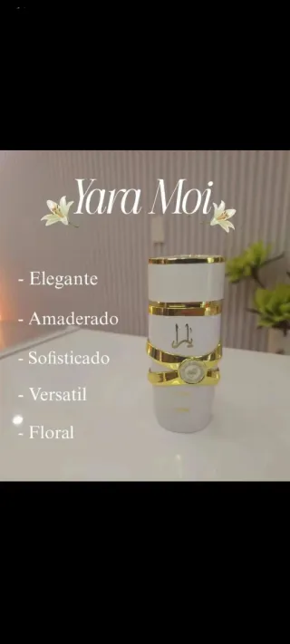Perfume Yara Lattafa Blanco y Dorado 100ml