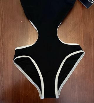 Bañador Arena Mujer Negro y Metalizado