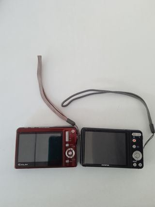 Dos cámaras digitales Casio y olympus