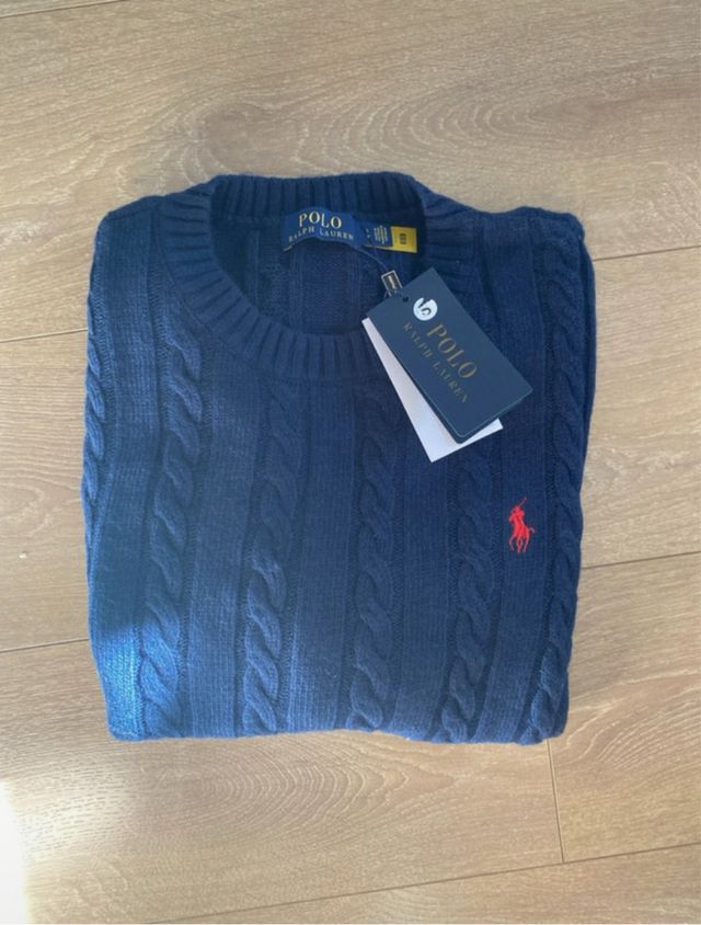 Jersey Polo Ralph Lauren azul trenzado
