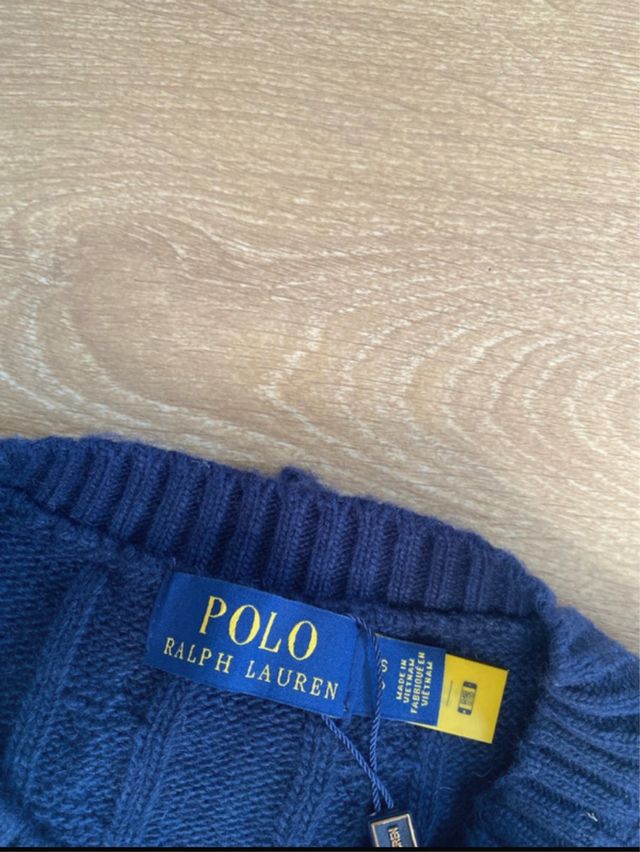 Jersey Polo Ralph Lauren azul trenzado