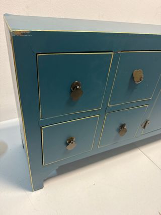 Mueble TV abeto azul