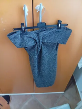 Vestito grigio brillantinato