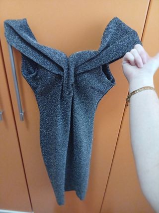 Vestito grigio brillantinato