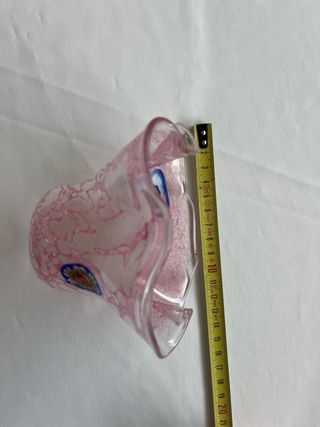 Vaso Fazzoletto Murano Vetro Multicolor Rosa