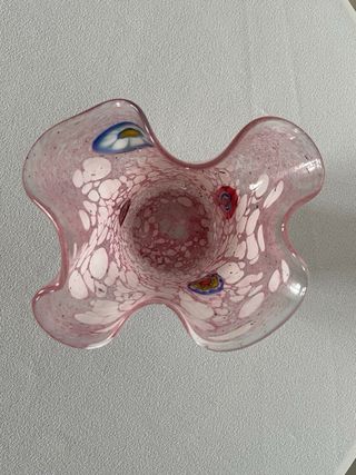 Vaso Fazzoletto Murano Vetro Multicolor Rosa