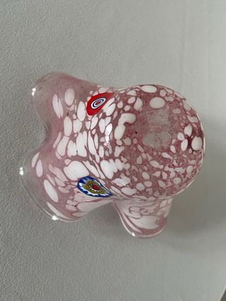 Vaso Fazzoletto Murano Vetro Multicolor Rosa