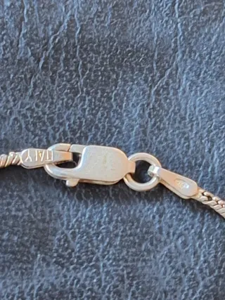 Pulsera plata 925 cadena de eslabones con cuentas.