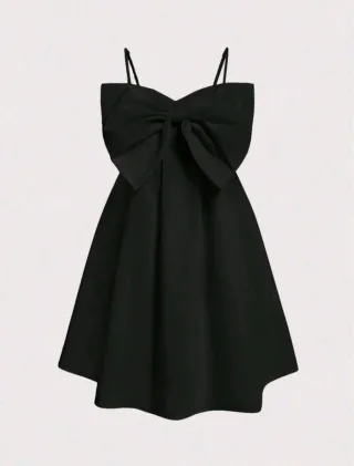 Abito nero con fiocco di shein