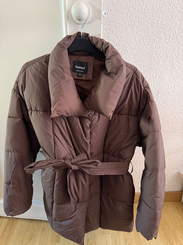 Abrigo acolchado marrón GetMod Talla XL