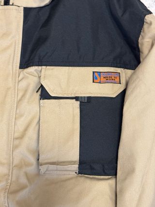 Chaqueta Industrial Beige y Negra