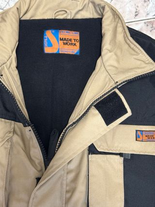 Chaqueta Industrial Beige y Negra