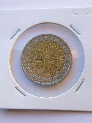 2 Euro Francia 2001 Errore di Conio