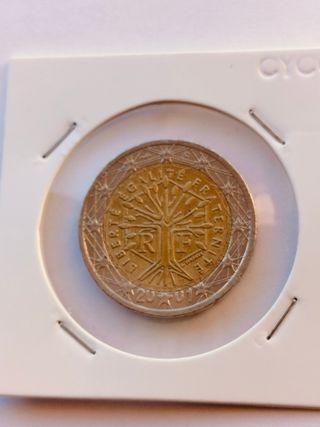 2 Euro Francia 2001 Errore di Conio
