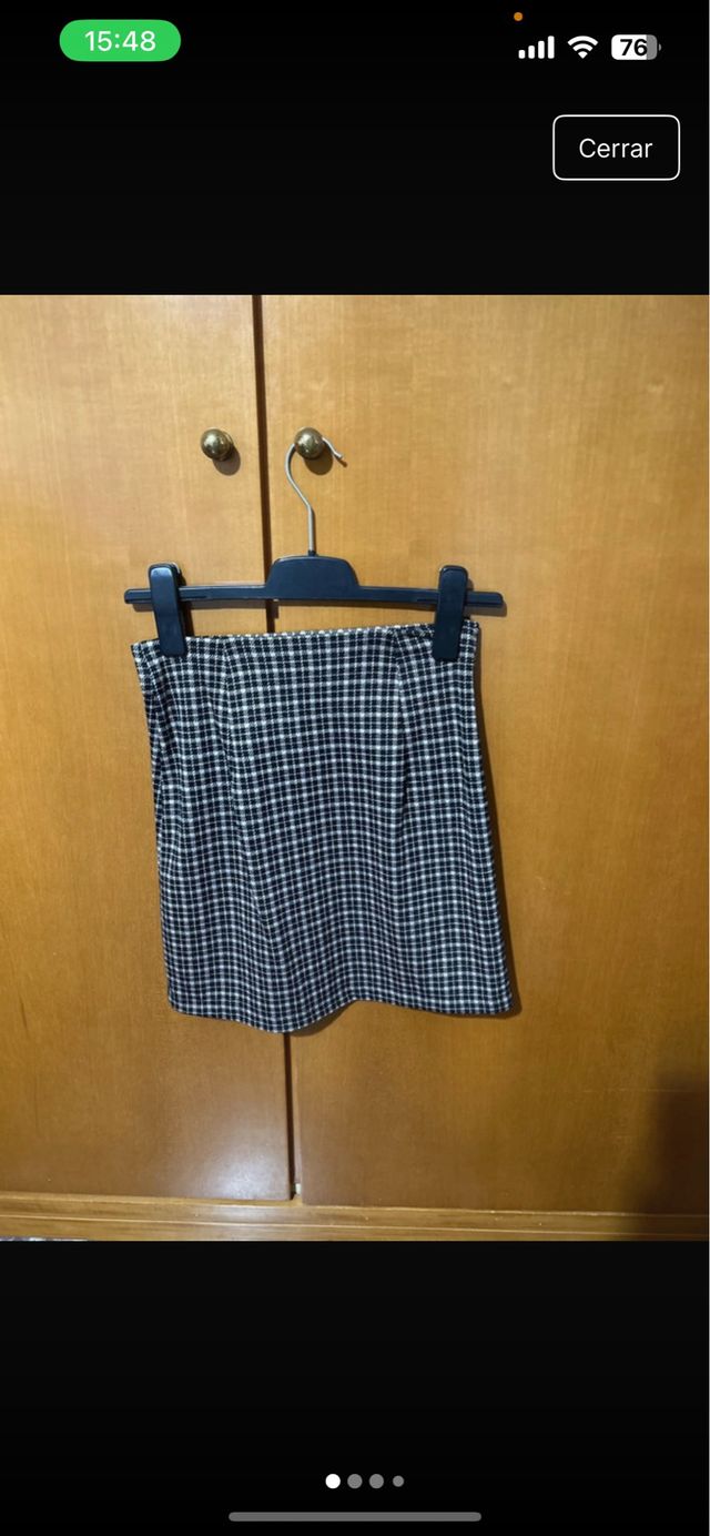 Falda de tubo cuadros