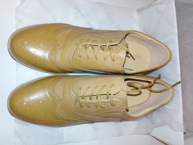 Zapatos de cordones mujer marrones