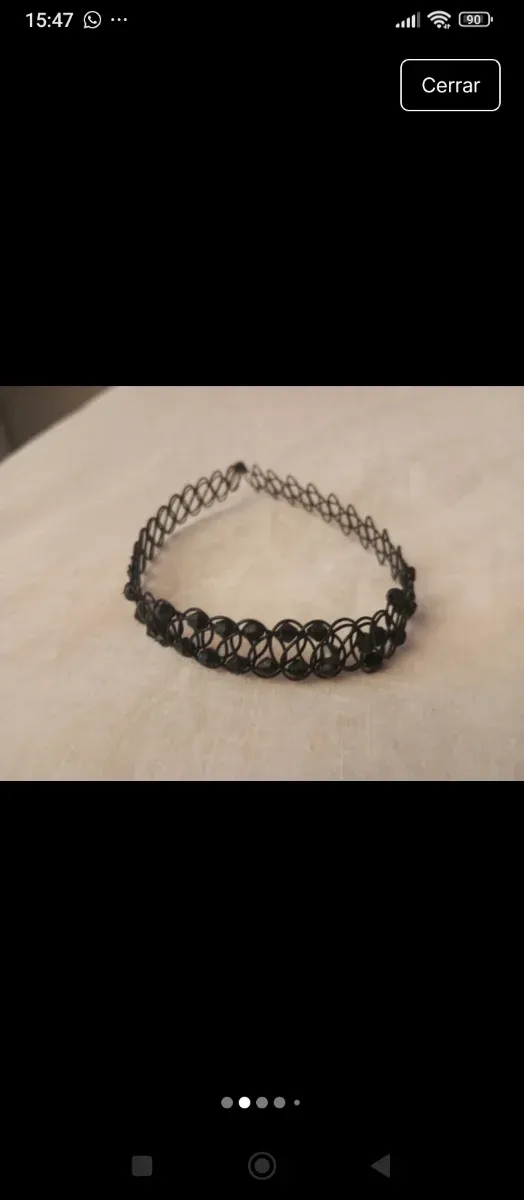 Gargantilla elástica con cuentas