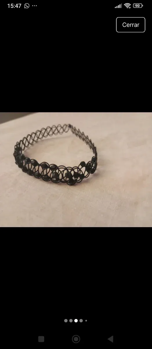 Gargantilla elástica con cuentas