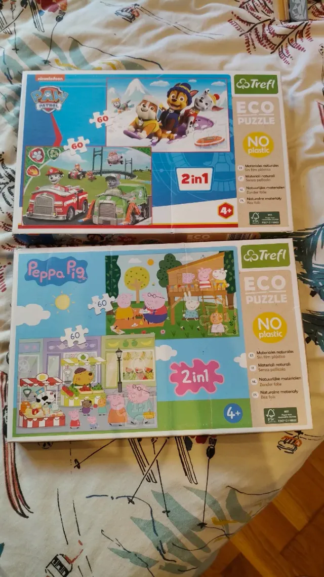 Pack 2 Puzzles Trefl Patrulla Canina y Peppa Pig