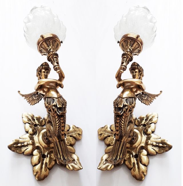 Apliques de pared Bronce Figuras Sirena