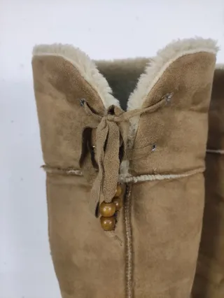 Stivali al ginocchio donna beige/marrone