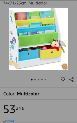 Librería infantil multicolor