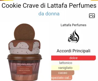 Profumo Cookie Crave Lattafa Gourmand Donna