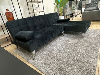 Sofá Cama Negro Terciopelo