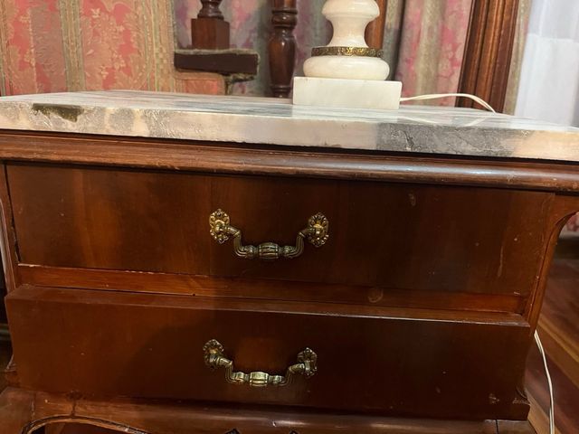 Mesitas de noche madera y mármol