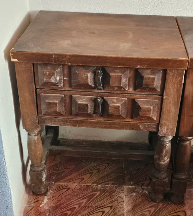 Mesitas de noche de madera (2 unidades)