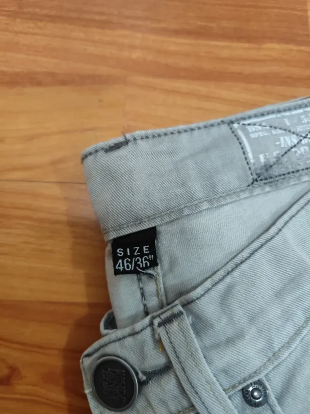 Pantalón vaquero gris hombre talla XL