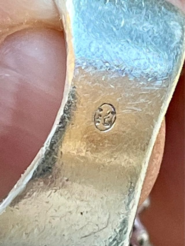Anello Art Deco in argento e granati cechi