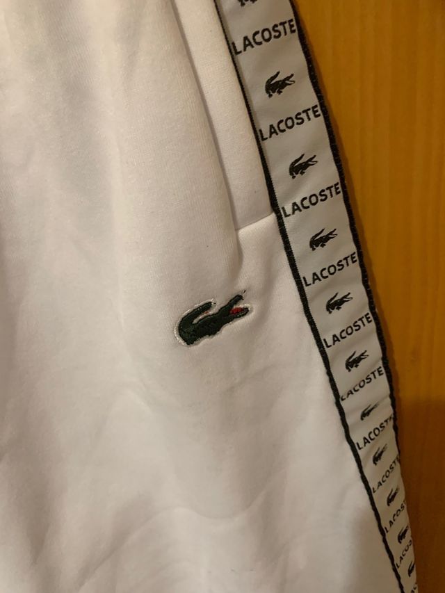 Sudadera Lacoste blanca con cremallera