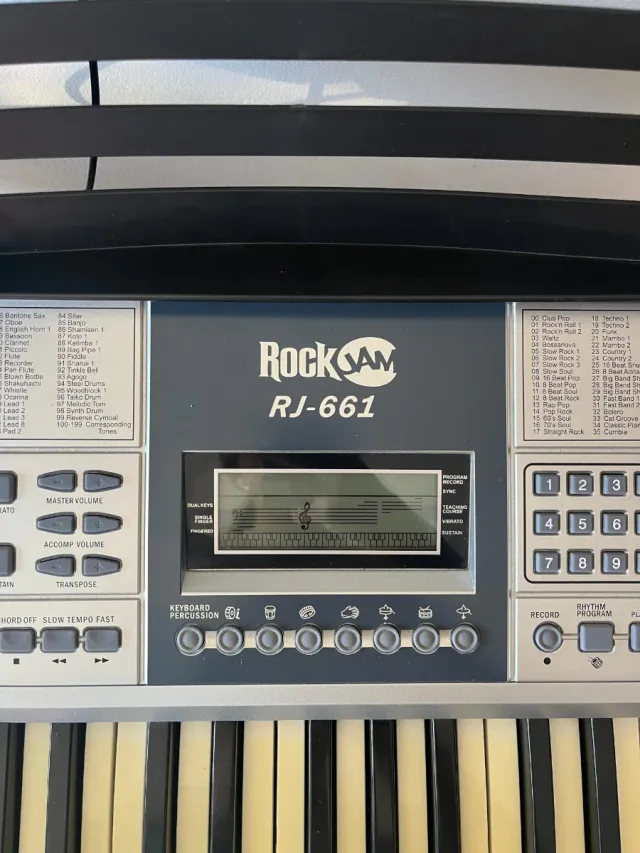 Teclado Piano Rock Jam RJ-661 + soporte y banqueta