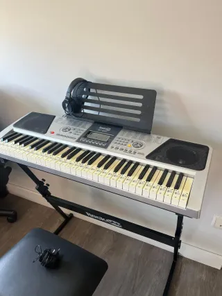 Teclado Piano Rock Jam RJ-661 + soporte y banqueta