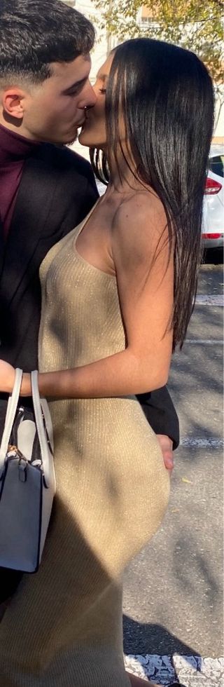 Vestido dorado de fiesta